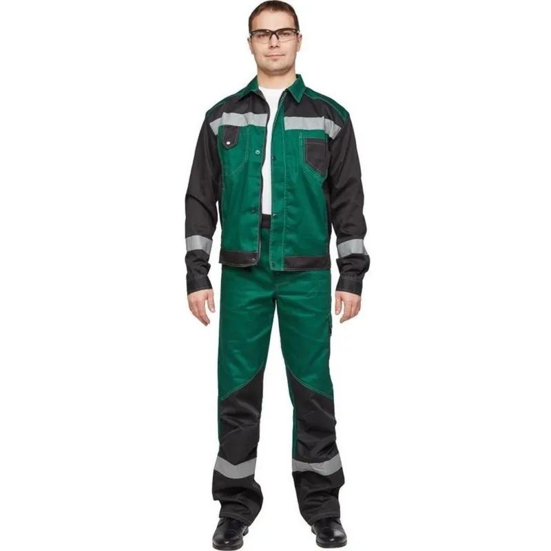 Костюм летний муж л21-КБР зел/чер (р.64-66) 170-176 (серия Л)