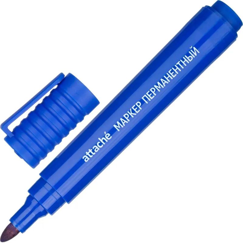 Набор маркеров перманентных Attache (син.,зел.,красн.,черн.)корпус в ассорт