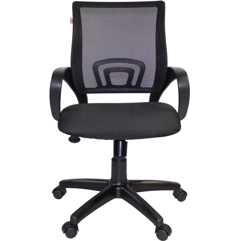 Кресло VT_EChair-304 TC Net ткань черн/сетка черн, пластик