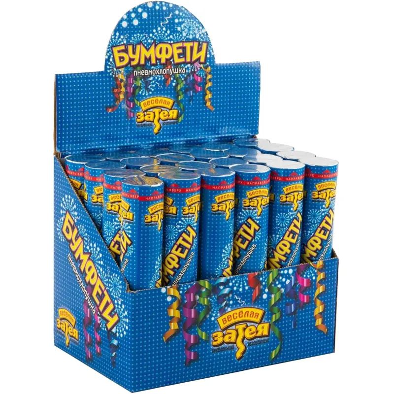 Хлопушка Бумфети 20см серпантин фол АЭРО 1501-0543