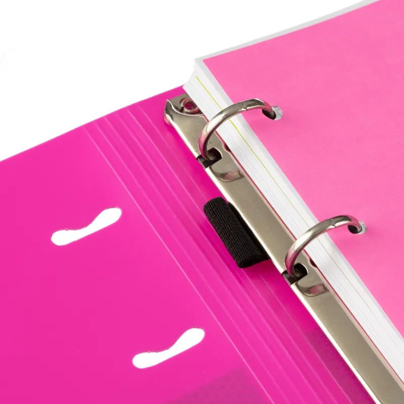 Бизнес-тетрадь со смен.блоком 120л,кл,А5, Розовый,пропилен. обл. налипучке