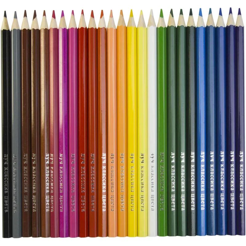 Карандаши цветные 24 цв, 6-гран, ЛУЧ Классика, 29С 1712-08