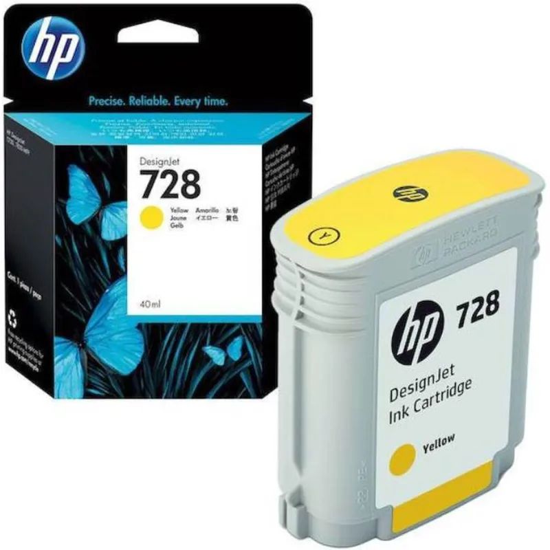 Картридж струйный HP 728 F9J65A жел. 130мл для DJ T730/T830