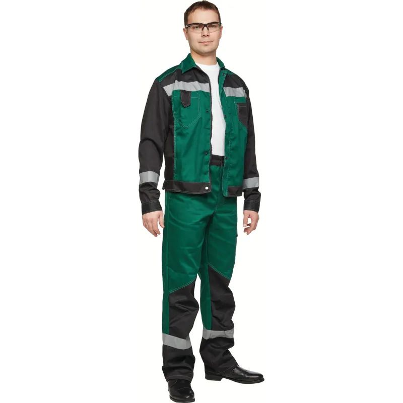 Костюм летний муж л21-КБР зел/чер (р.64-66) 182-188 (серия Л)