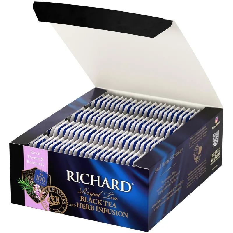 Чай Richard Royal Thyme&Rosemary черный, 100 пакетиков 13938