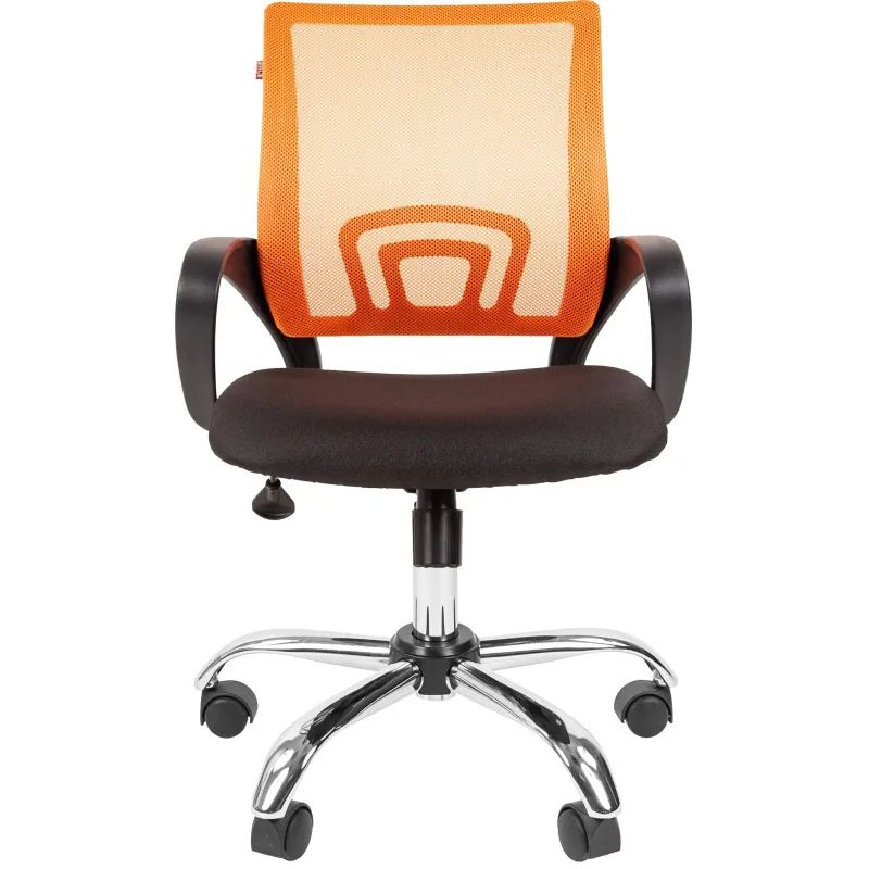 Кресло VT_EChair-304 TC Net ткань черн/сетка оранж, хром