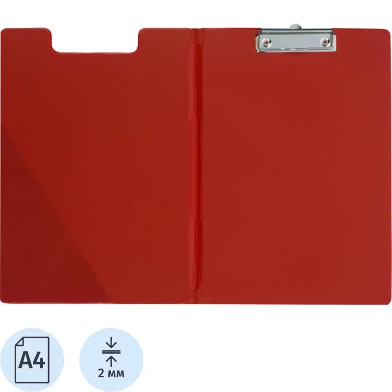 Папка-планшет  A4 красный с верх.створкой Россия