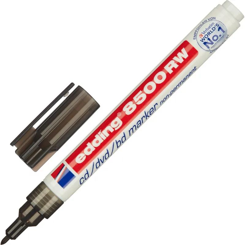 Маркер для CD EDDING E-8500/1 стираемый, черный, 1мм