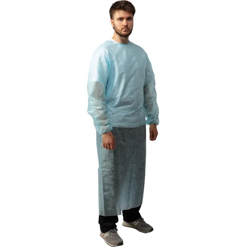 Халат хирург. стер.,рук.резинка,140см,  пл.42 р.XL(52-54) Инмедиз