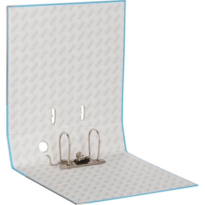 Папка-регистратор ECONOMY PLUS 80мм, голубой, ПБП1,карм.кор.,мет.уг