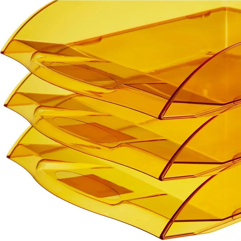 Лоток горизонтальный ATTACHE Яркий Офис 340х250х60 тонированный оранжевый