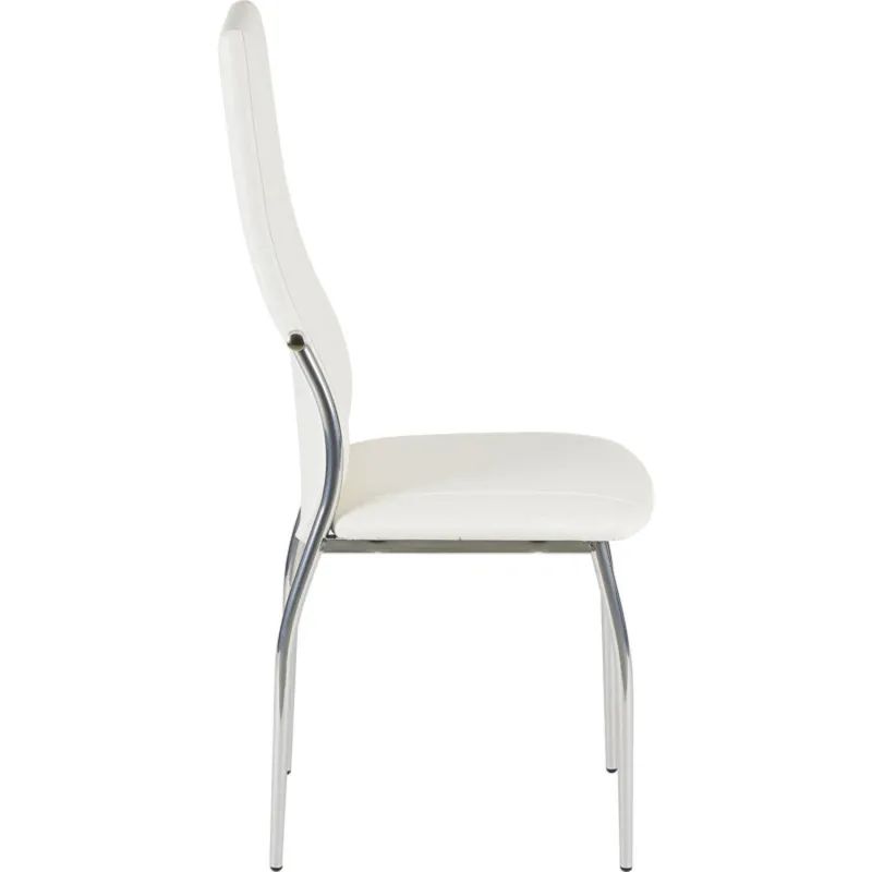 Стул для столовых Ct_Пекин С2.00.45 хром зеркало, к/з 20544 св-сер (2 шт/уп