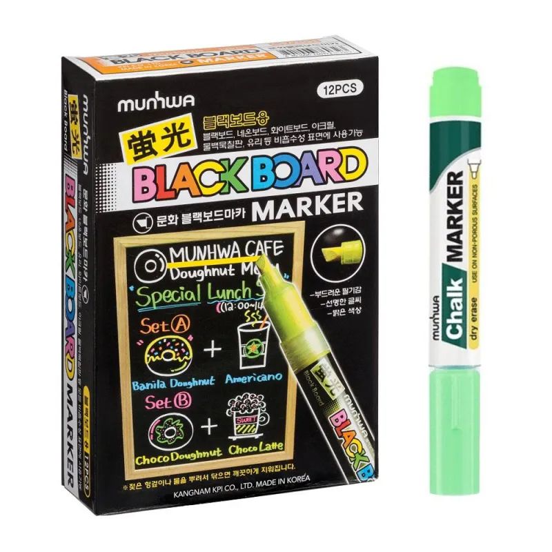 Маркер меловой MunHwa, CM-04, зелёный, 3мм