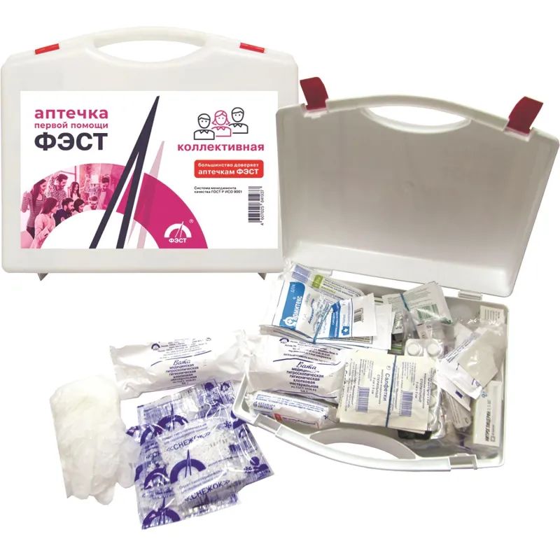 Аптечка первой помощи коллективная ФЭСТ (до 20 человек) (полистирол) №2.1