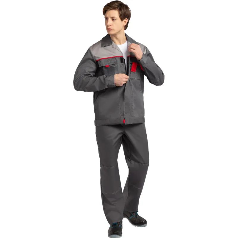 Костюм летний муж л10-КБР т-сер/св-сер(р.64-66) 170-176 (серия Л)