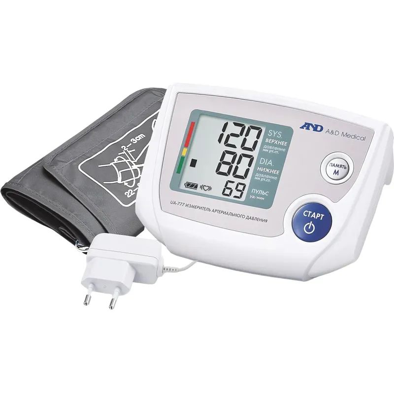 Тонометр AND UA-777 адаптер+стандартная манжета с поверкой