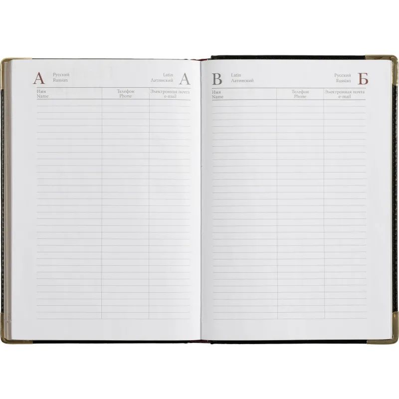 Ежедневник полудатированный А5+, 208л, BOSS черный 3-404/267