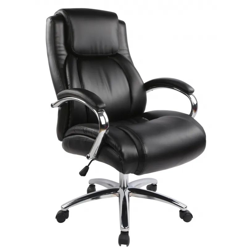Кресло BN_Dp_EChair-585 TR рецикл.кожа черный, хром