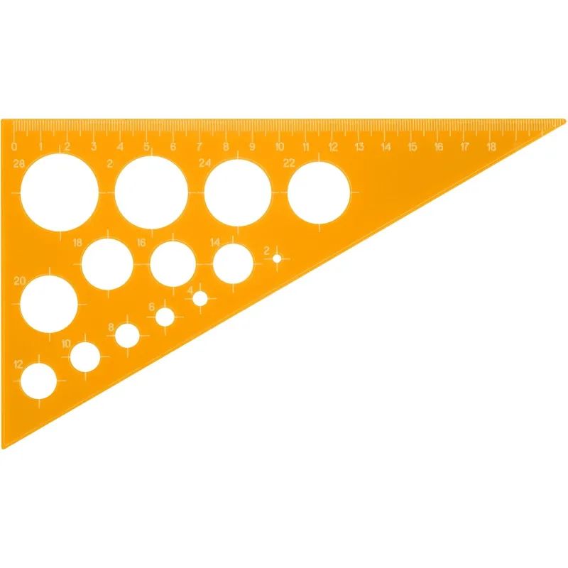 Треугольник с окружн. 19 см угол 30 градпластик NEON Cristal ТК11