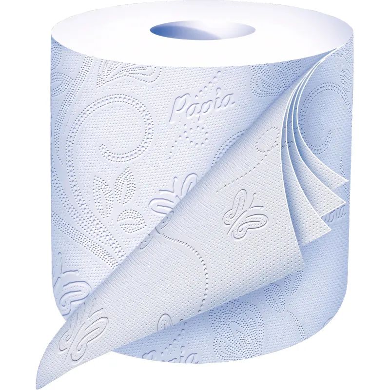 Бумага туалетная Papia Deluxe 4сл бел 100%цел втул 17,5м 140л 4рул/уп