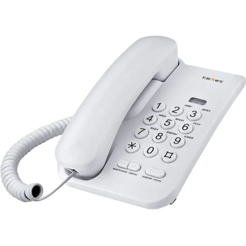 Телефон проводной teXet ТХ-212 светло-серый