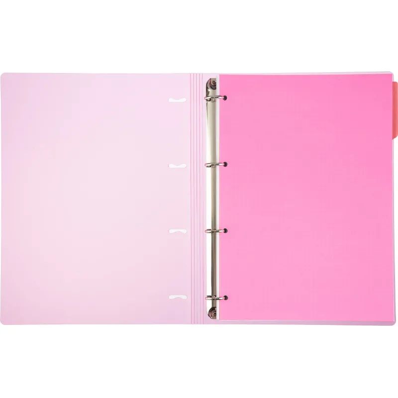 Бизнес-тетрадь Attache Rainbow Style А4 на кольцах, смен.блок, розов