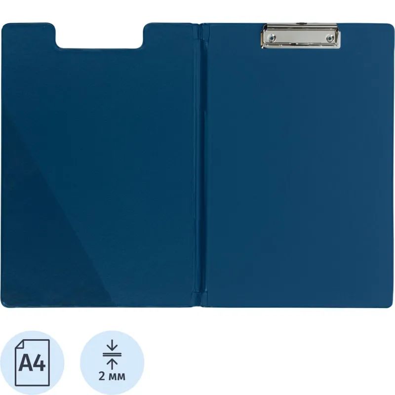 Папка-планшет A4 синий с верх.створкой Россия