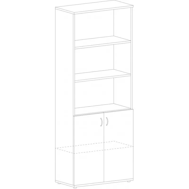 Шкаф SL Imago   полузакрытый СТ-1.1 орех (СТ-1,Д-3Пр,Д-3Л)