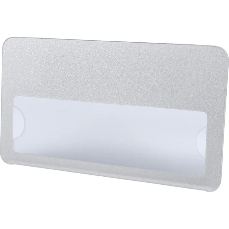 Бейдж с окном для сменной информации магнит,70x40 мм серебрист