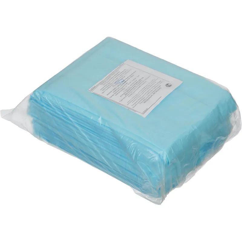 Простыня н/с 200x70см спанбонд пл.42 голубая 10шт/уп  Гекса