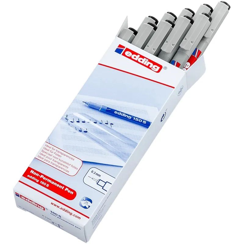 Маркер для глянц.поверх. EDDING E-150/1 S черный 0,3мм стираемый