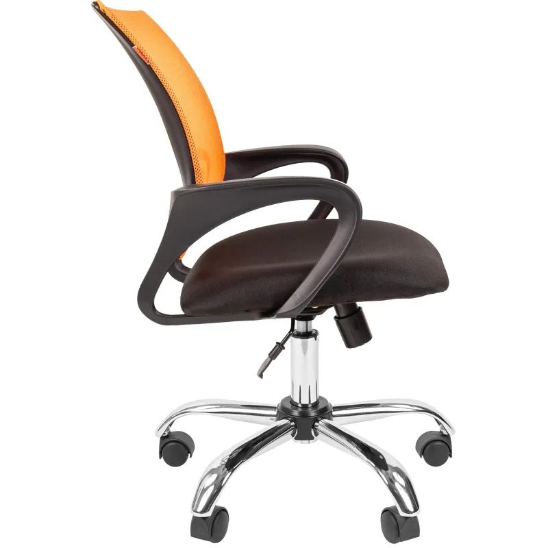 Кресло VT_EChair-304 TC Net ткань черн/сетка оранж, хром