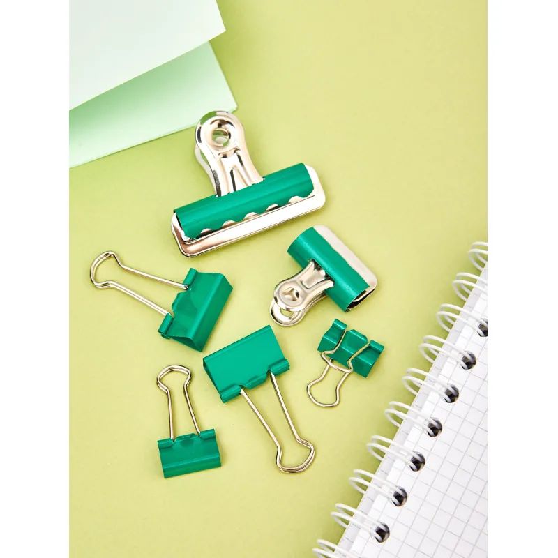 Зажимы для бумаг 19мм 12шт./уп. Комус цветные, картон