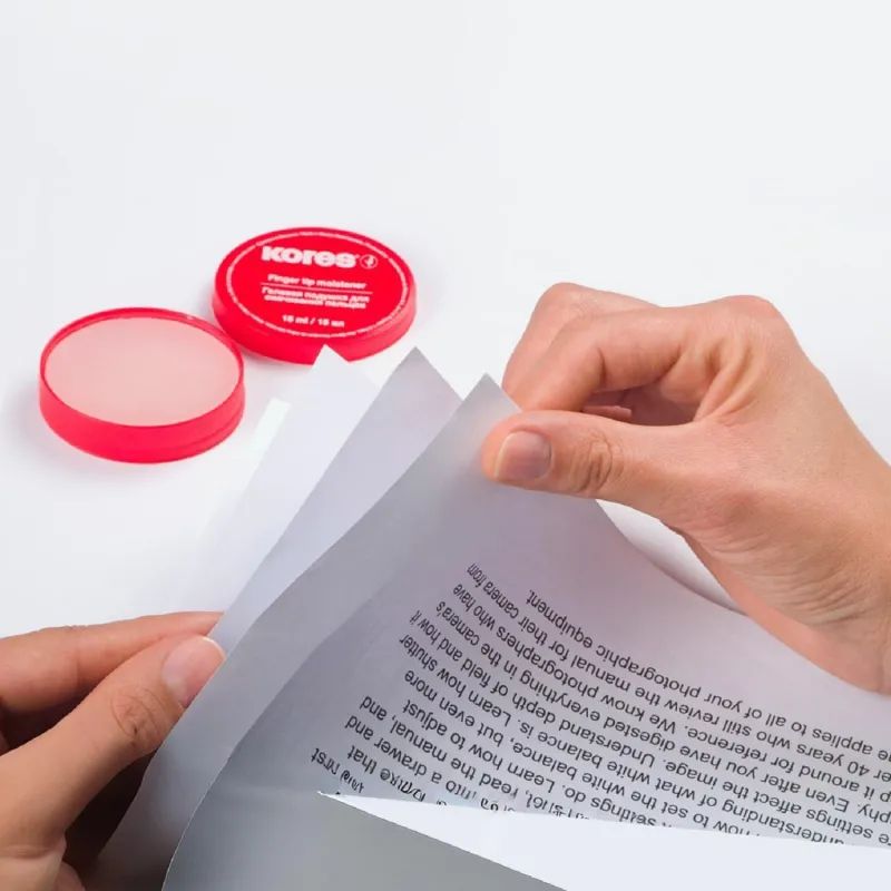 Подушка для смачивания пальцев гелевая KORES 15мл 32616