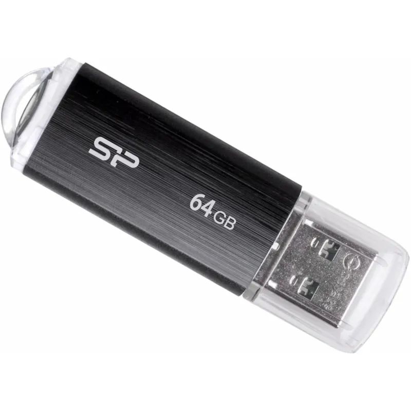Флеш-память Silicon Power Ultima U02, 64Gb, USB 2.0, чер, SP064GBUF2U02V1K