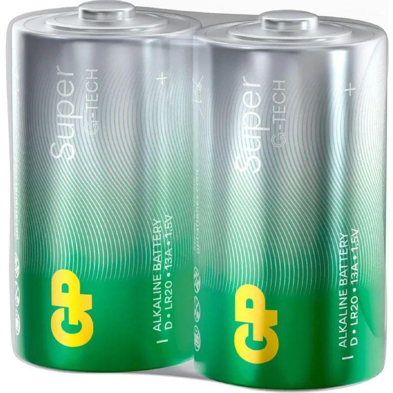 Батарейка GP Super экон.уп.D/LR20/13A алкалин.2шт/уп GP13AEBRA-252