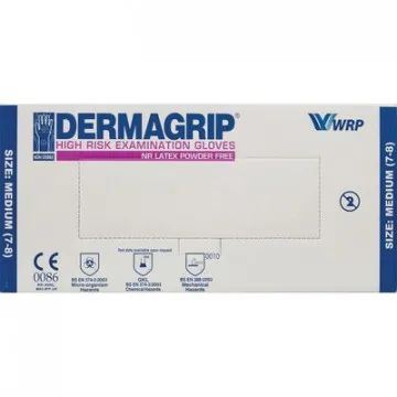 Перчатки мед.смотров. латекс.,нестер.,н/о, Dermagrip High Risk(M) 25 пар,ПС