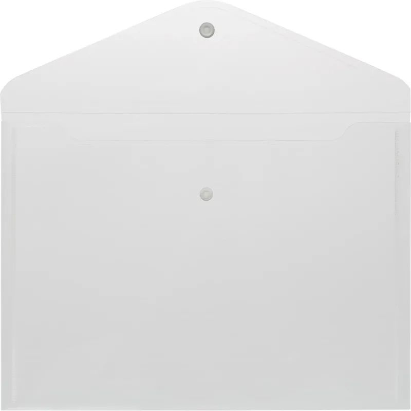 Папка-конверт на кнопке КНК 180 бесцв. прз. 10шт/уп