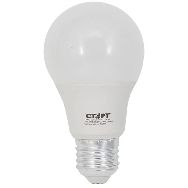 Лампа светодиодная Старт ECO E27 7W 4000K груша