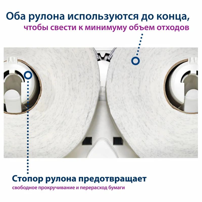 Диспенсер для туалетной бумаги Tork Т2 в мини-рул. 555500 белый