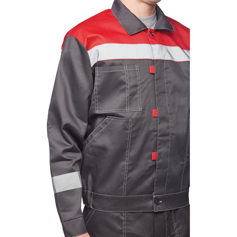 Костюм летний муж. л20-КБР сер/красн (р.48-50) 158-164 (Арсенал-СП)