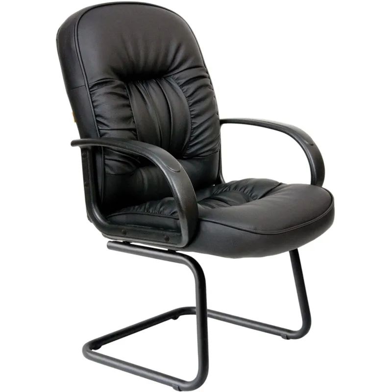 Конференц-кресло VT_Конференц CH416-V полозья, ЭКОкожа черная