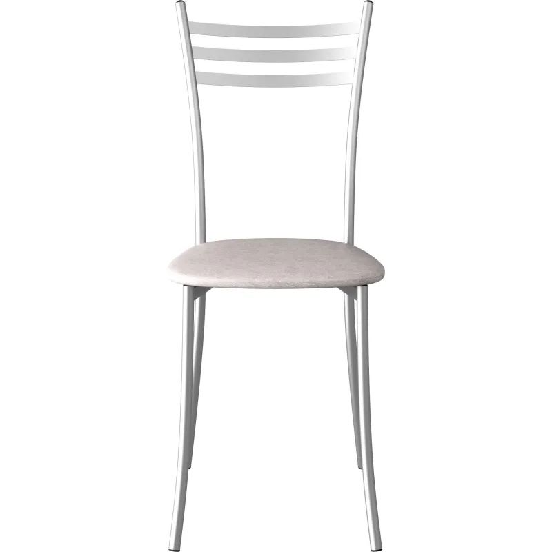 Стул для столовых UD_Флоренция СМ7/1-02 карк.серебр.метал.к/з-св.серый К-03