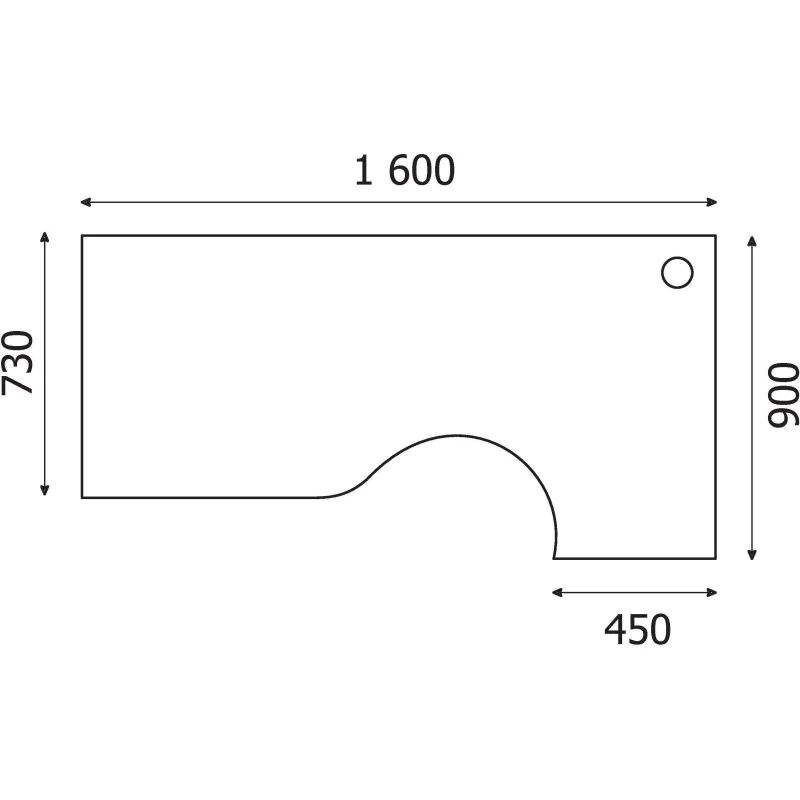 Стол эргономичный PT Арго А-202 правый бук