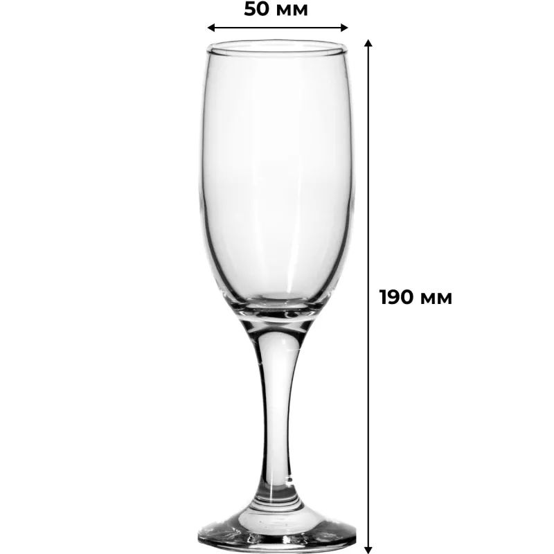 Набор бокалов (шампанское) БИСТРО 190мл 6шт/уп (44419B)