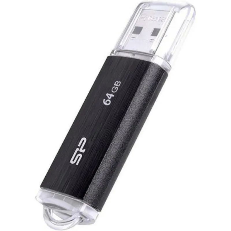 Флеш-память Silicon Power Ultima U02, 64Gb, USB 2.0, чер, SP064GBUF2U02V1K