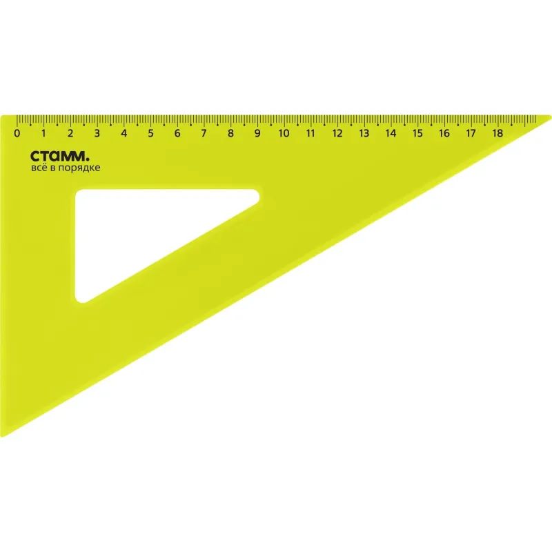 Треугольник 18 см угол 30 градусов Neon Cristal цвет ассорти ТК-47