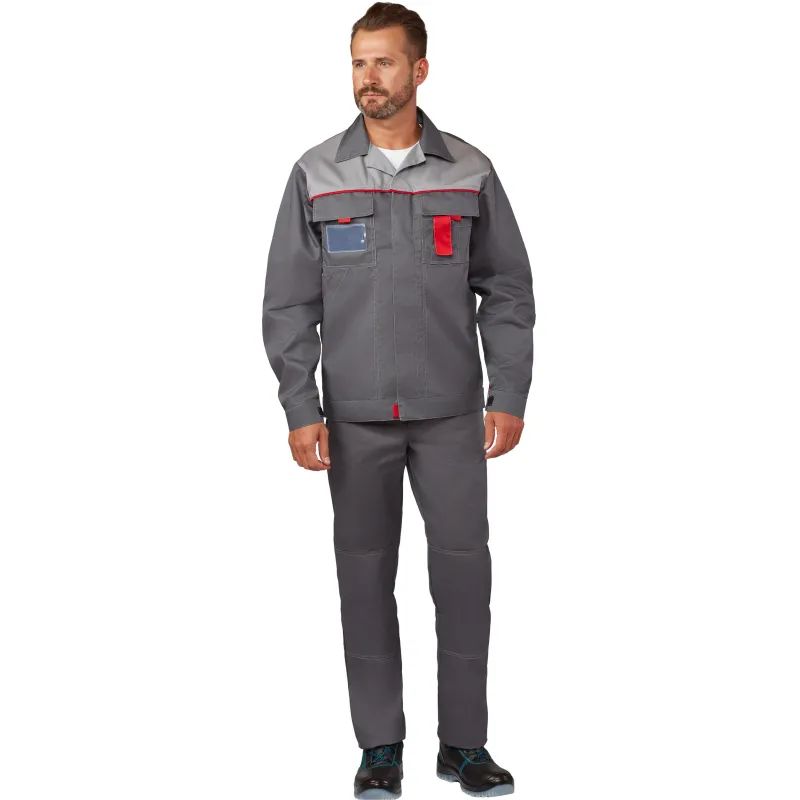 Костюм рабочий летний муж л10-КПК т-сер/св-сер(р.48-50)170-176 (серия Л)