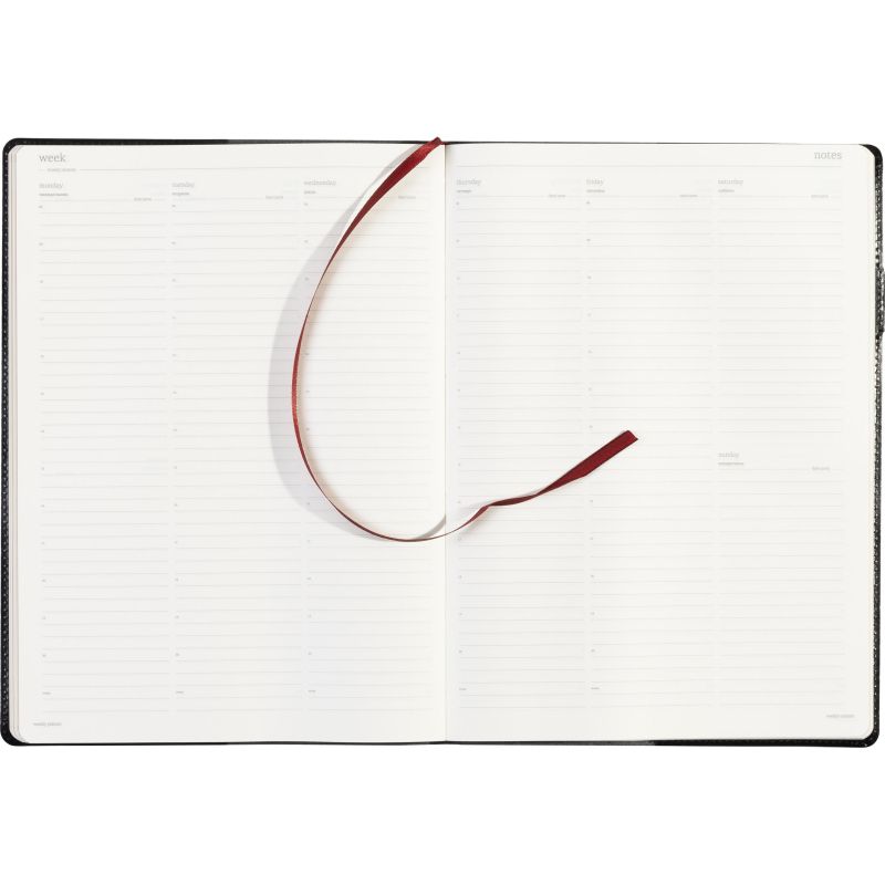 Еженедельник недатированный черный,кожа,A4 64л,Br.V.PROFY 3-098/02