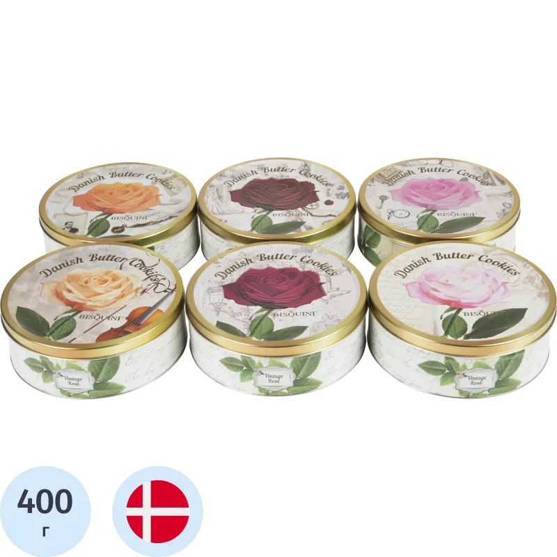 Печенье Bisquini Розы ж/б.400г